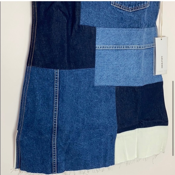 GRLFRND DENIM Heidi Patchwork Dress NWT - Picture 3 of 7